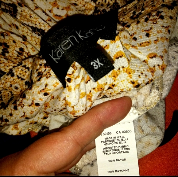 Karen Kane Top Size 3X Python Print High Low NWOT - Picture 11 of 11